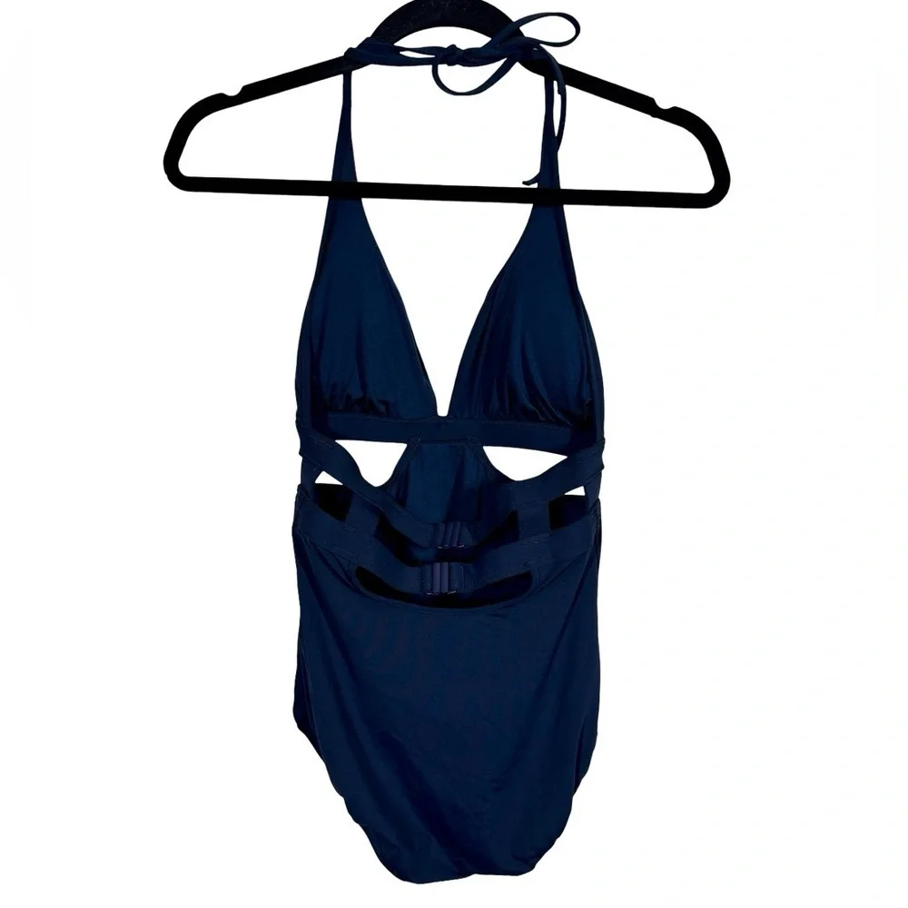 Anthropologie Seafolly Active Halter Cutout One-Piece Bathing Suit AU14/US10 - Picture 9 of 12